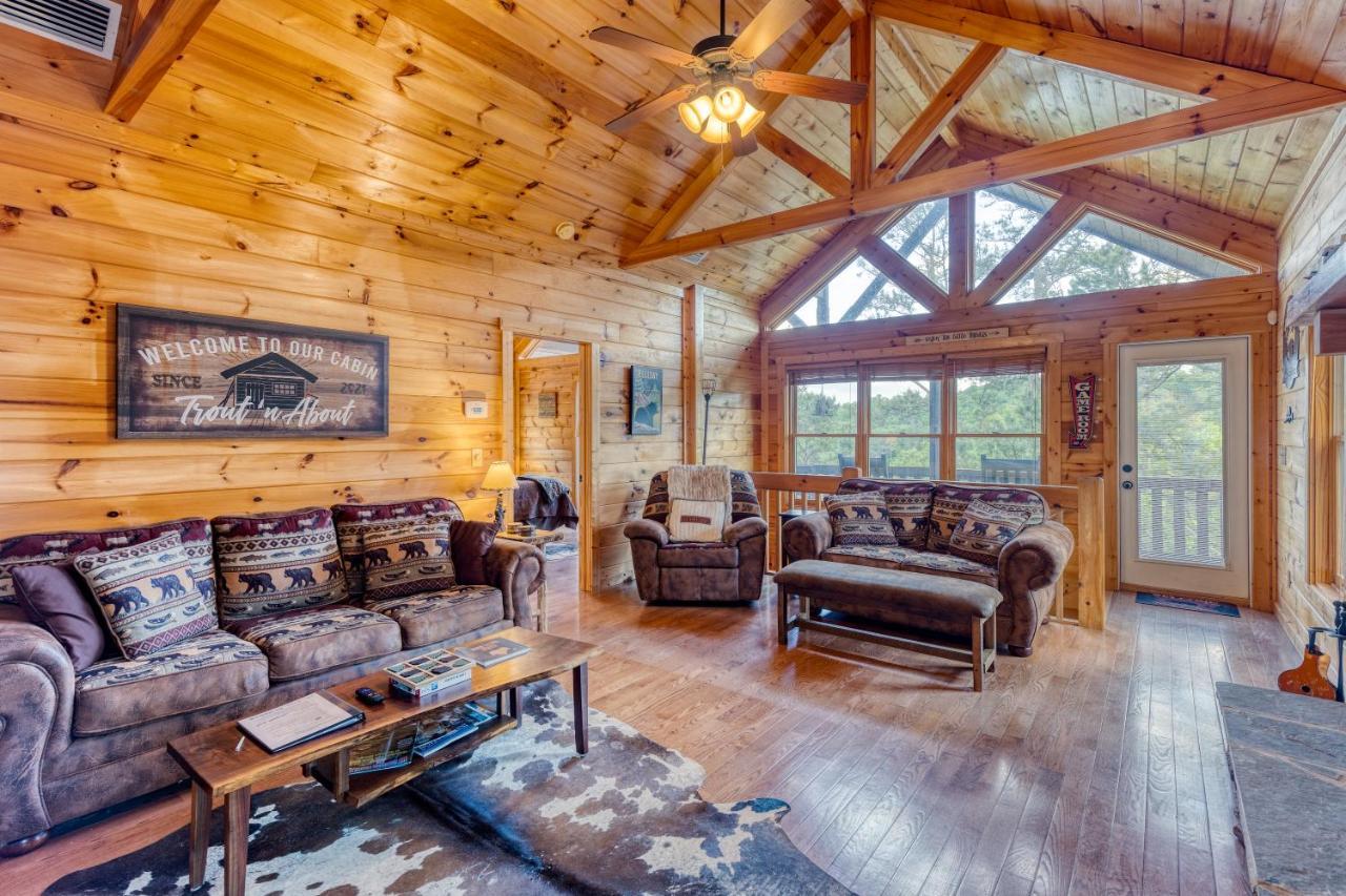 Trout N' About Your Blue Ridge Mountains Retreat, Hot Tub + Game Room! Ellijay Exteriör bild