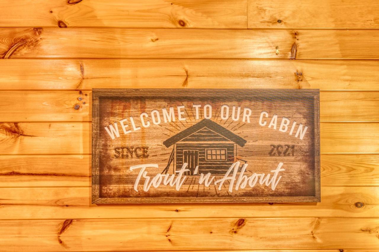 Trout N' About Your Blue Ridge Mountains Retreat, Hot Tub + Game Room! Ellijay Exteriör bild